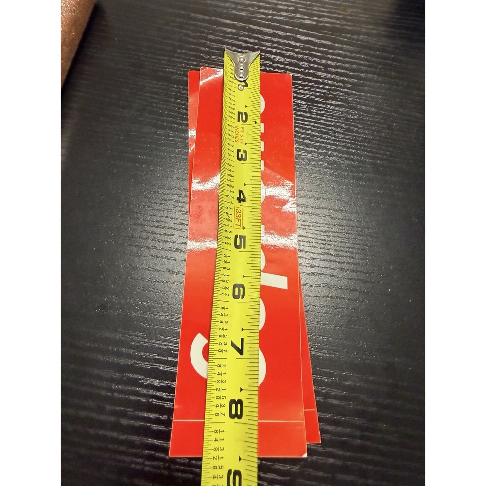 Set‎ Of 2 Supreme Red Box Logo Sticker 100% Authentic Red - Picture 3 of 4